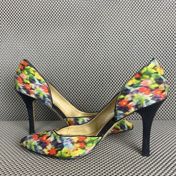 Anne Klein Heels Womens Size 10 M Multicolor Floral Pumps Stilettos Pointed Toe - Picture 4 of 14